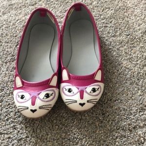 Gymboree pink fox flats girls size 1
